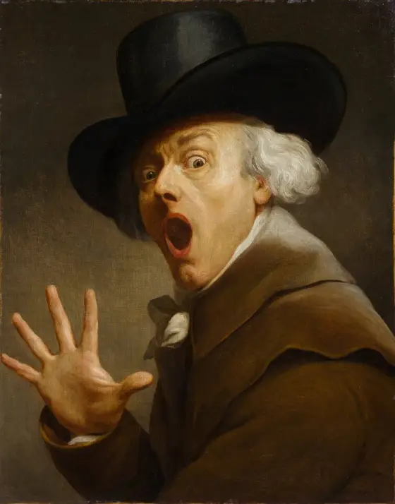 Ducreux's self-portrait in surprise and terror
